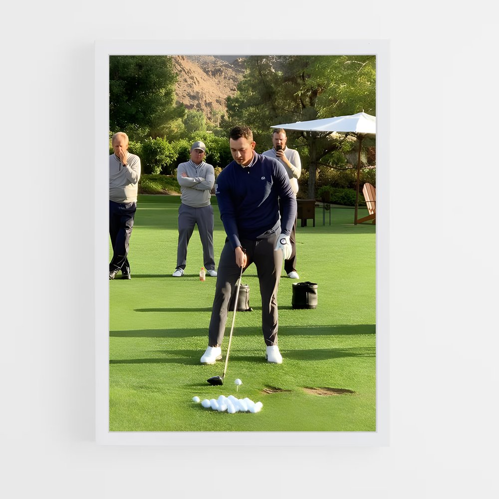 Poster Swing en Équipe – affiche Golf (vue 3)